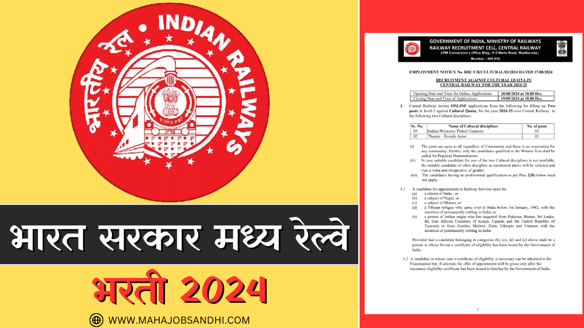 Central Railway Mumbai recruitment 2024